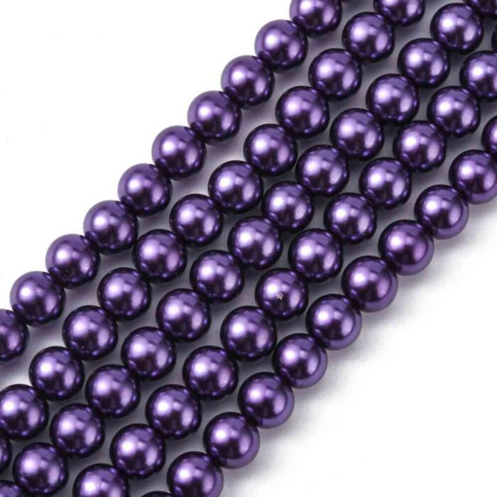 Purple Glass Pearl Beads