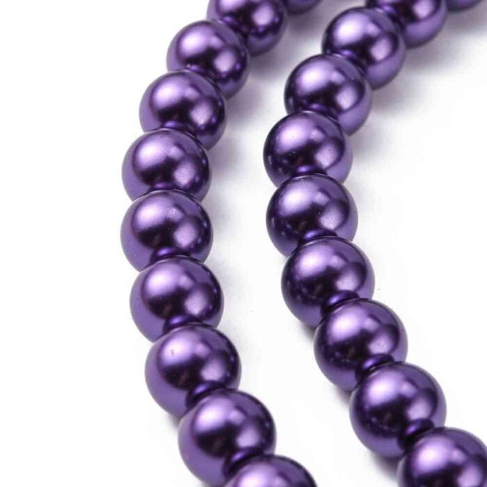 Purple Glass Pearl Beads