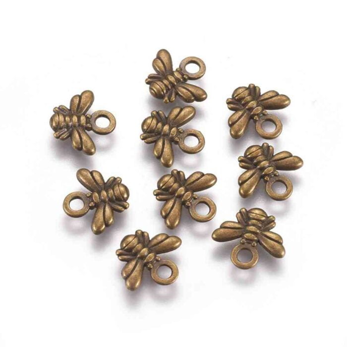 Beautiful Bronze Bee Charms