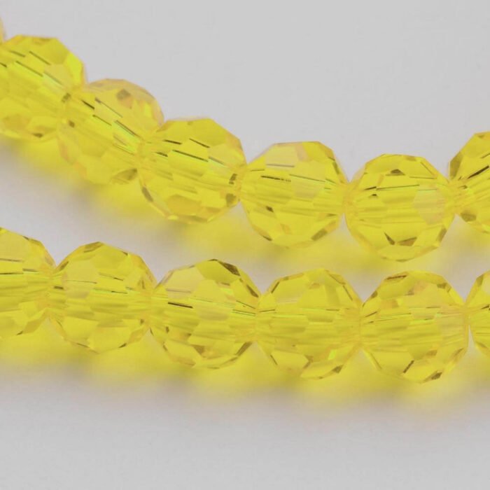 Yellow Czech Round Glass Beads