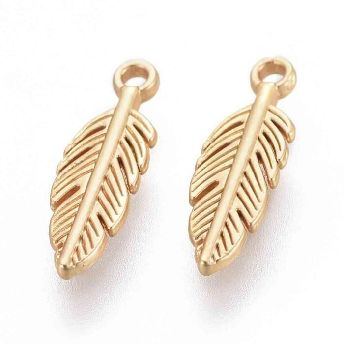 Feather Pendant in 18K gold plated