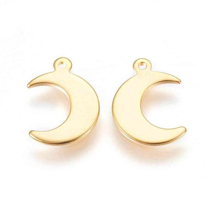 Golden Half Moon Charm