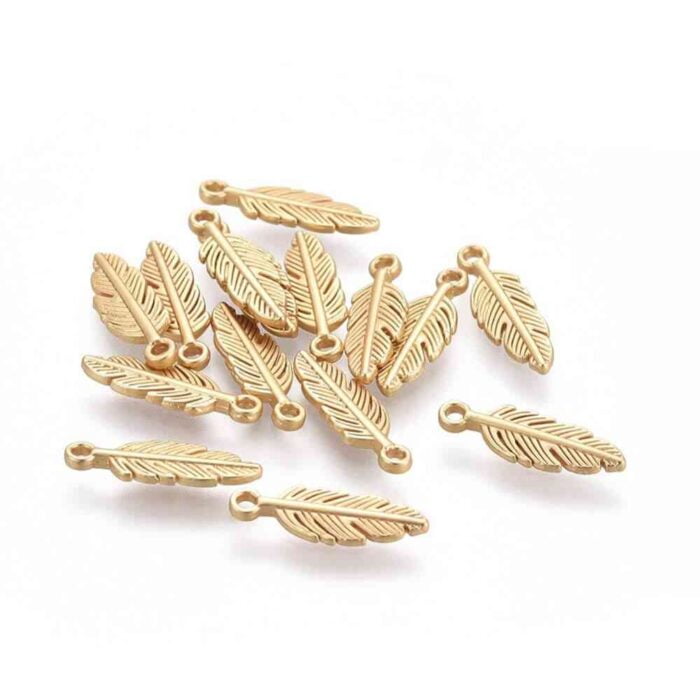 Feather Pendant in 18K gold plated