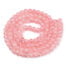 Light Pink Crackle Glass Beads