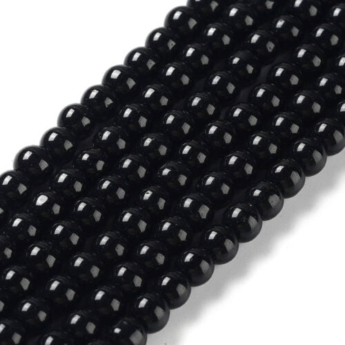 Black Glass Pearl Beads