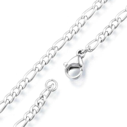Men Stainless Steel Figaro Chain