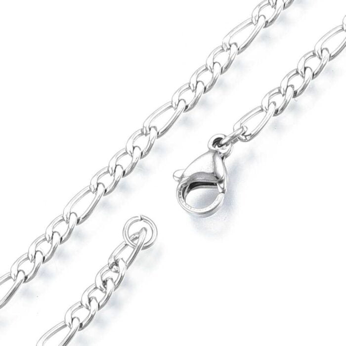 Men Stainless Steel Figaro Chain