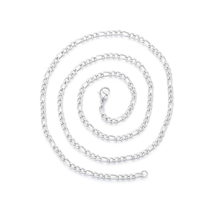 Complete silver stainless steel chain - 21 inches