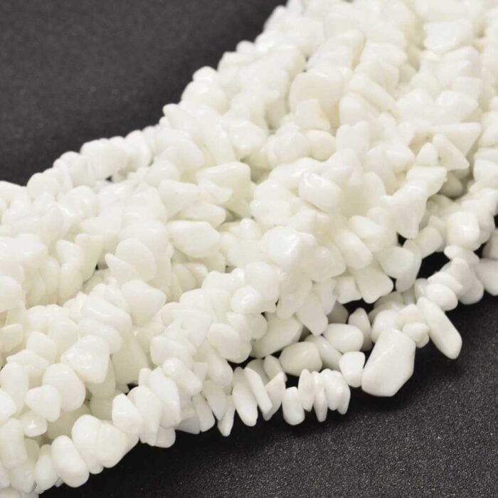 White Opaque Gemstone Chips