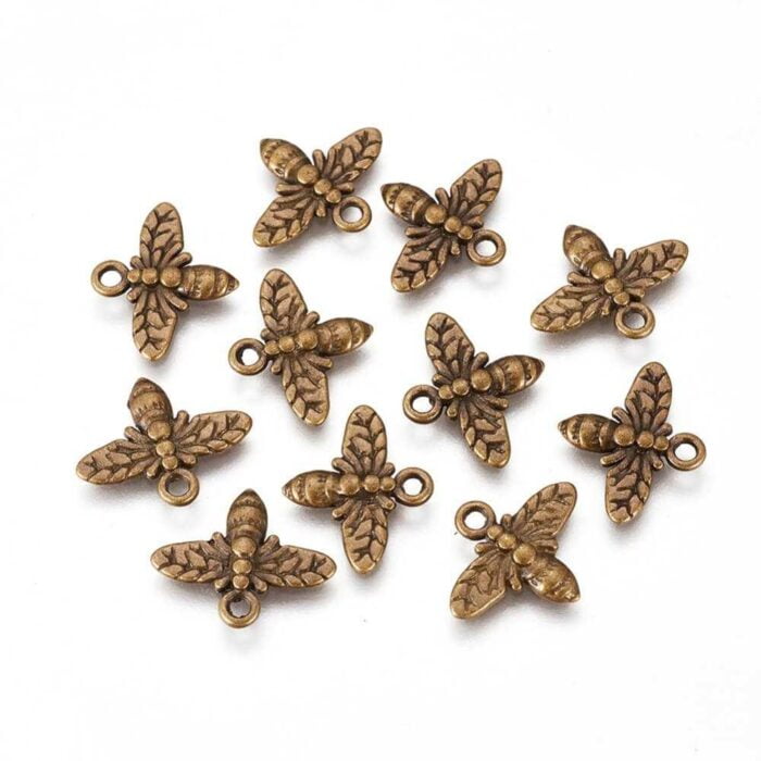 Bee Shape antique bronze charms