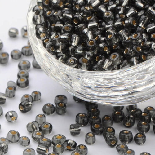Grey Silver Lined Seed Beads