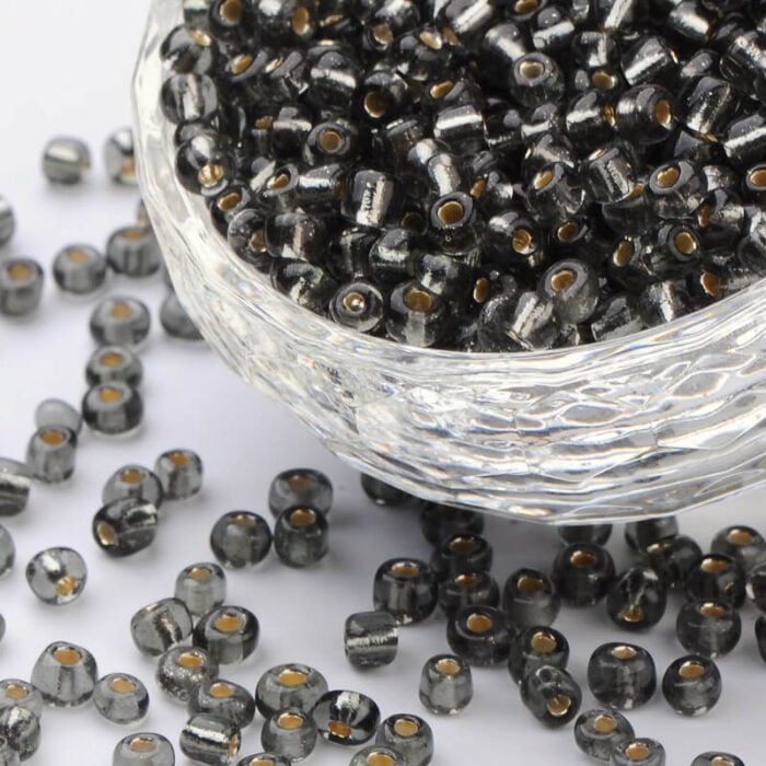 Grey Silver Lined Seed Beads