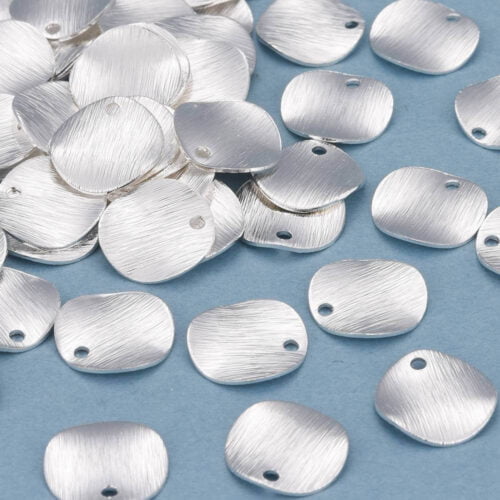 Sterling silver plated flat charms