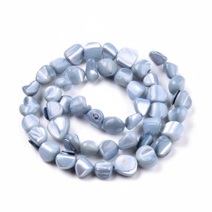 Light Blue Trochus Shell Beads