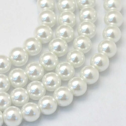 White Glass Pearl Beads