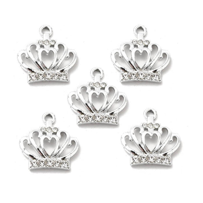 Crown Shape Rhinestone Pendant Charm