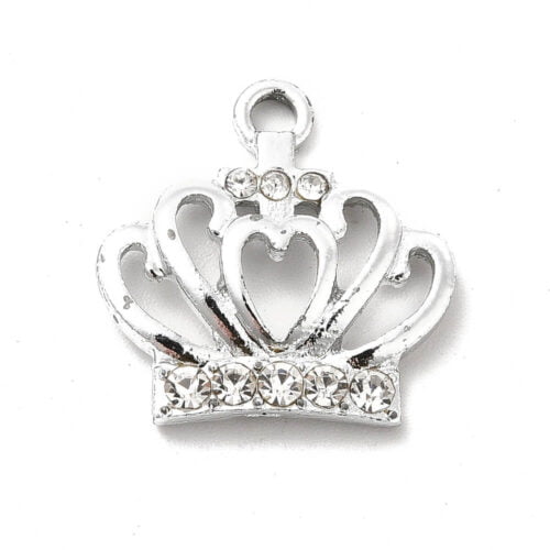 Rhinestone Crown Crystal Pendant Charm