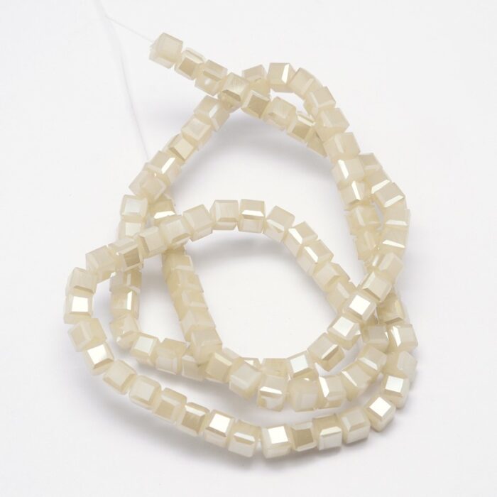 2mm white Tiny Square Glass Beads