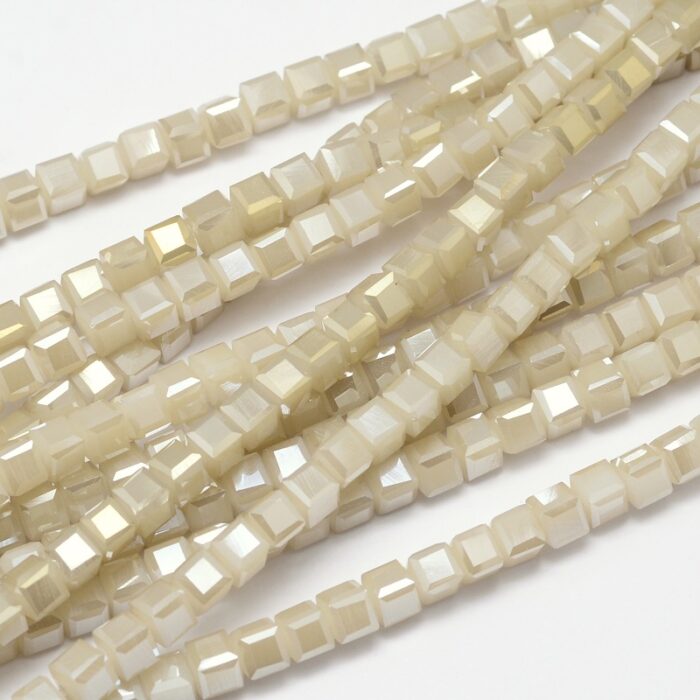 2mm white Tiny Square Glass Beads