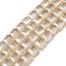 Beautiful Crystal Honey AB Square Glass Beads -Electroplated