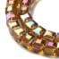 Goldenrod AB Square Glass Beads