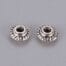 Round Antique Silver Plated Metal Spacer Beads
