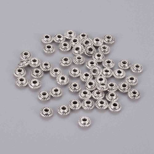 Round flat metal spacewr beads