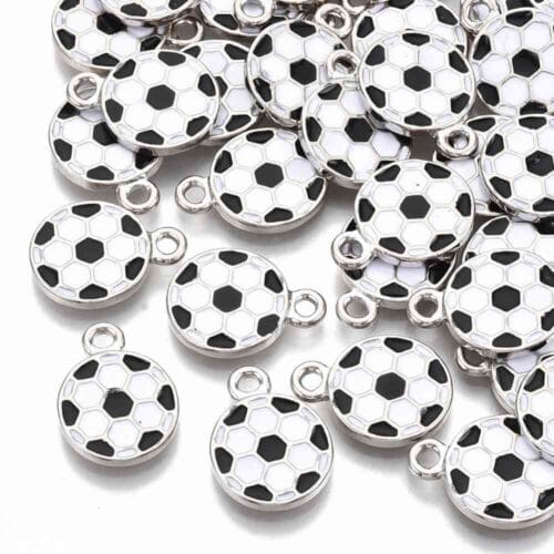 Soccer Alloy Enamel Pendant Charm