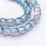 Aquamarine AB Square Glass Beads