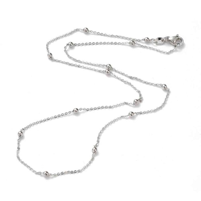 Brass cable silver complete chain for necklaces