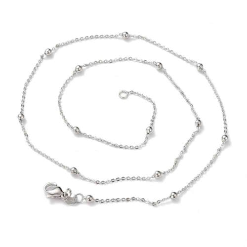 Brass cable silver complete chain for necklaces