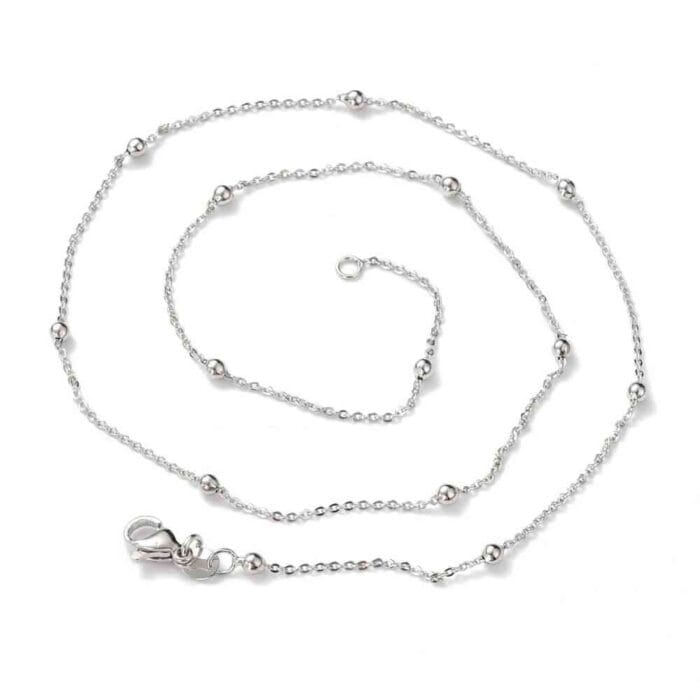 Brass cable silver complete chain for necklaces