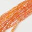 Coral AB Faceted Square Glass Beads