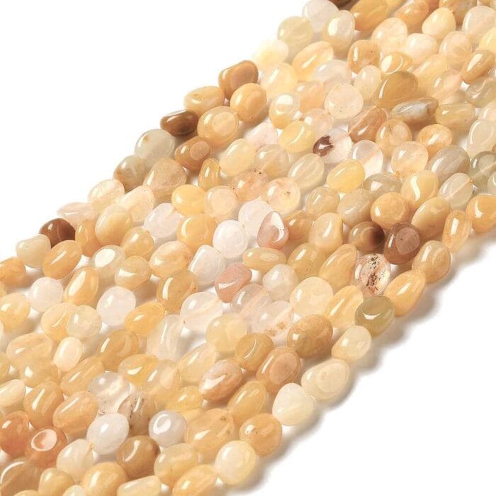 Light Yellow Aventurine Gemstone Nugget Beads