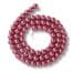 Red Violet Glass Pearl Beads