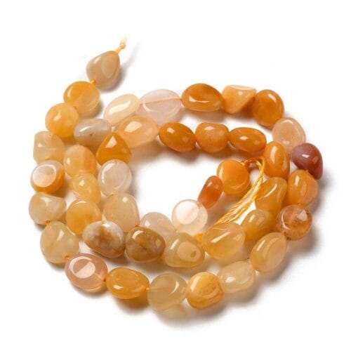 Dark Yellow Aventurine Gemstone Beads