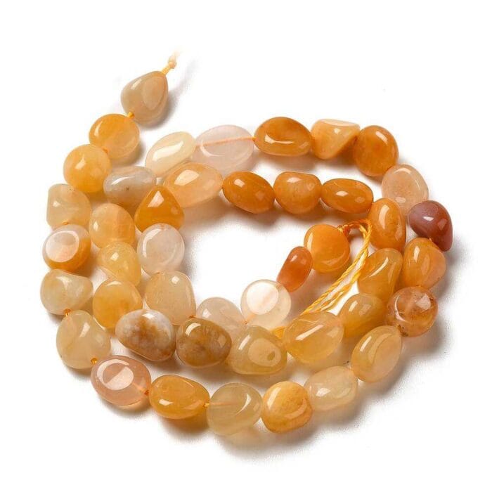 Dark Yellow Aventurine Gemstone Beads
