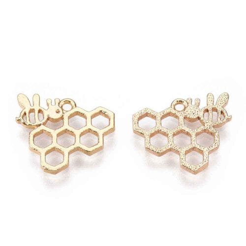 Bee Honeycomb Pendant Charm