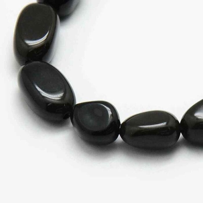 Natural Obsidian Tumble Stone Gemstone Nugget Beads