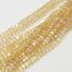 Light Golden AB Faceted Square Glass Beads