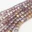 Purple AB Faceted Square Glass Beads