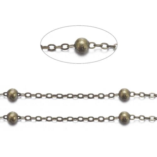 2m Antique Bronze Jewellery Cable Chain