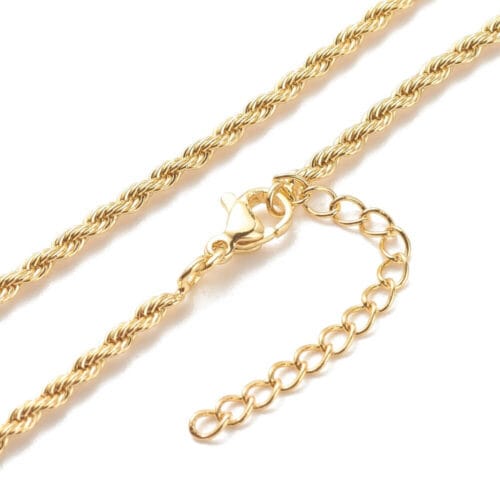 Gorgeous Twisted 18K Gold Plated Complete Chain