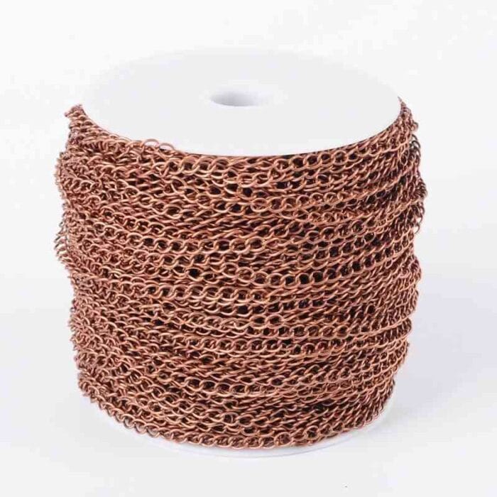 Brass Twisted Red Copper Chain for Making Jewellery