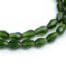 Green Faceted Teardrop Glass Beads