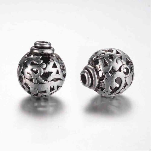 Large Tibetan Silver Metal Beads