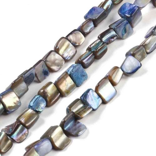 Steel Blue Natural Dyed Shell Beads