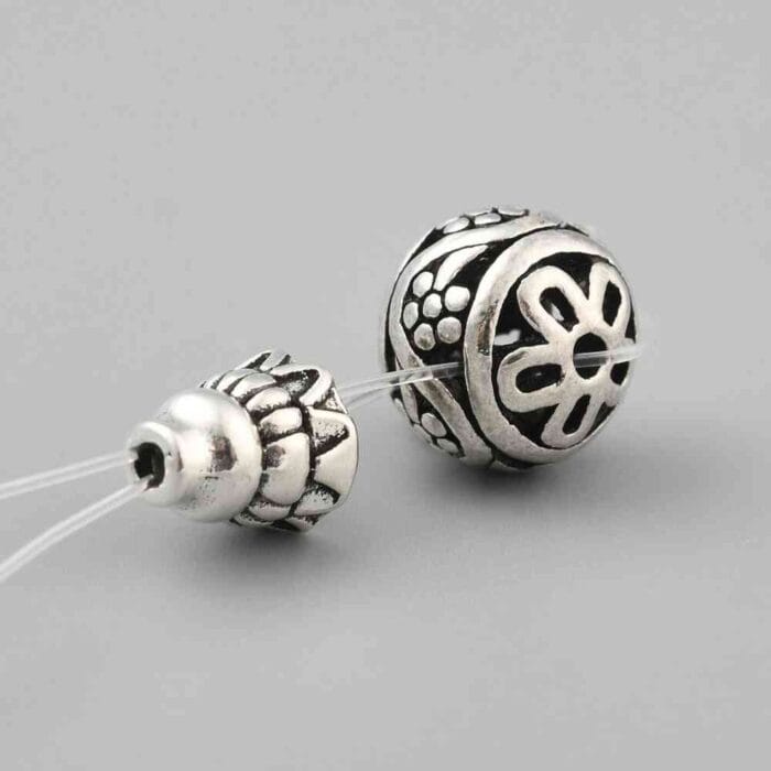 Silver Antique Guru Metal Beads Set