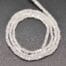 White Smoke Faceted Cube Glass Beads