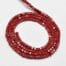 Red Faceted Cube Glass Beads